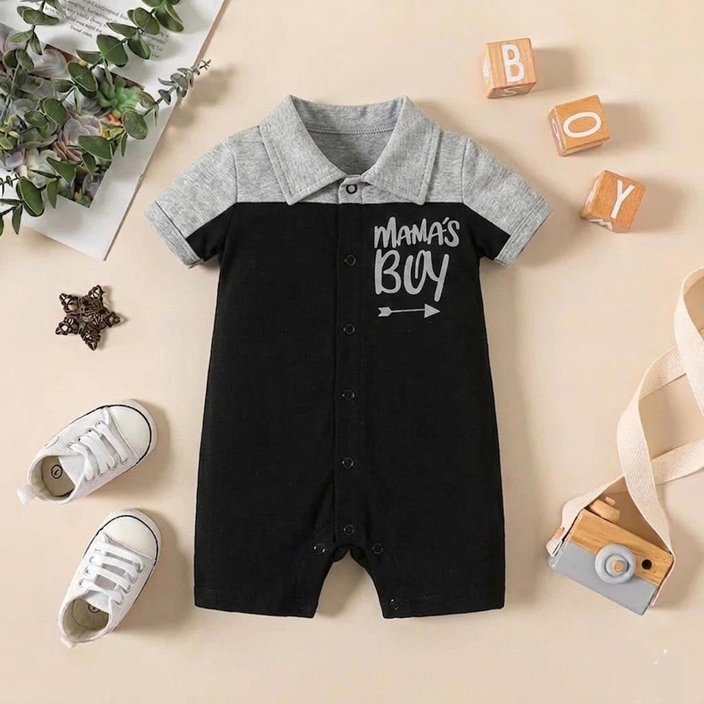 Terom-Mama's Boy Bow-Tie Polo Romper