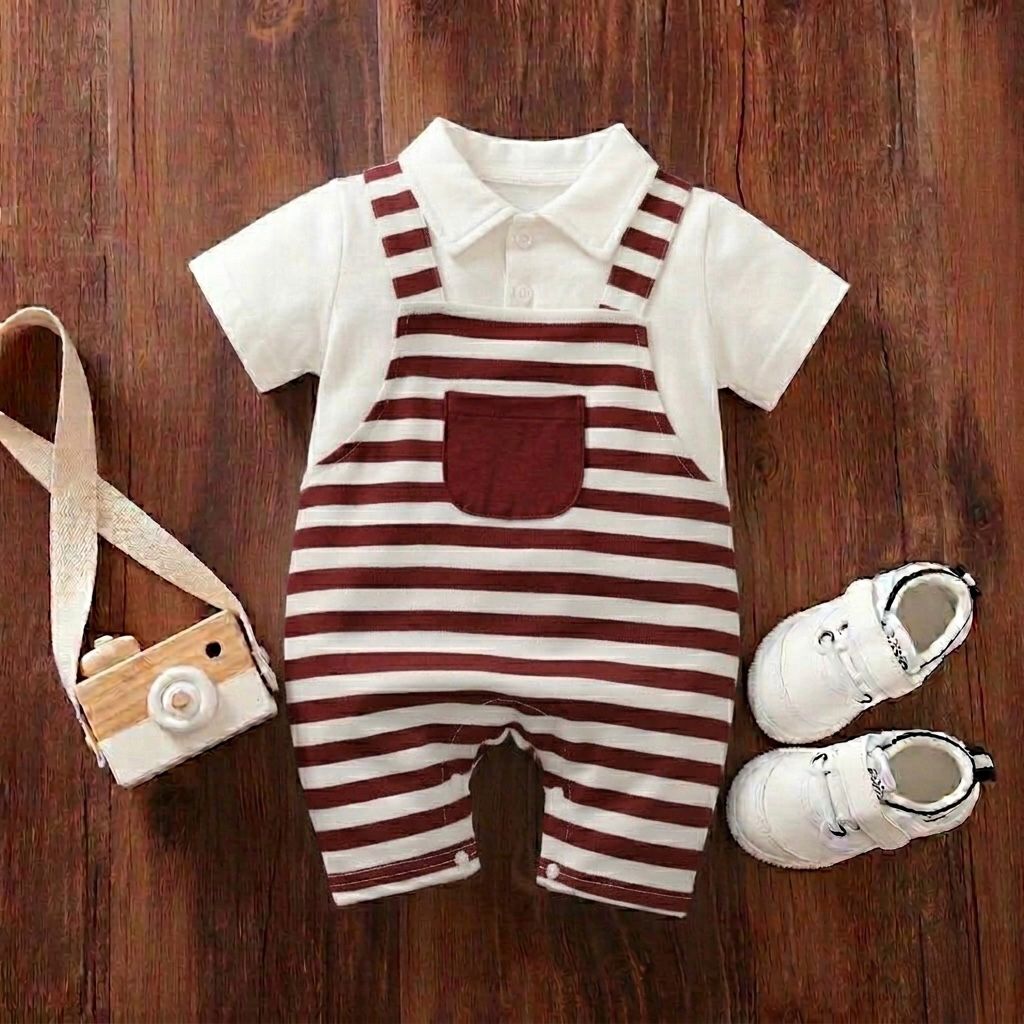 Terom-Stripes Polo Romper