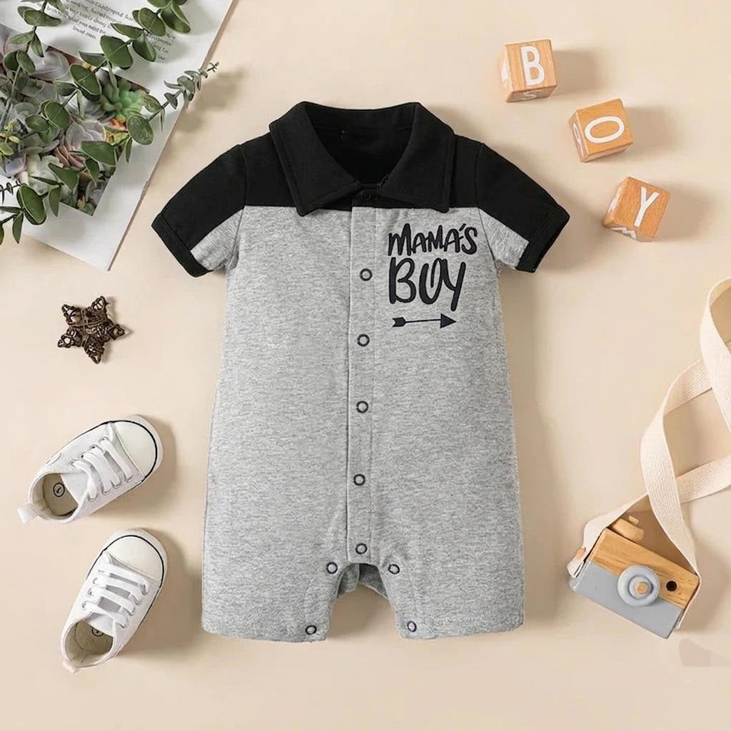 Terom-Mama's Boy Bow-Tie Polo Romper