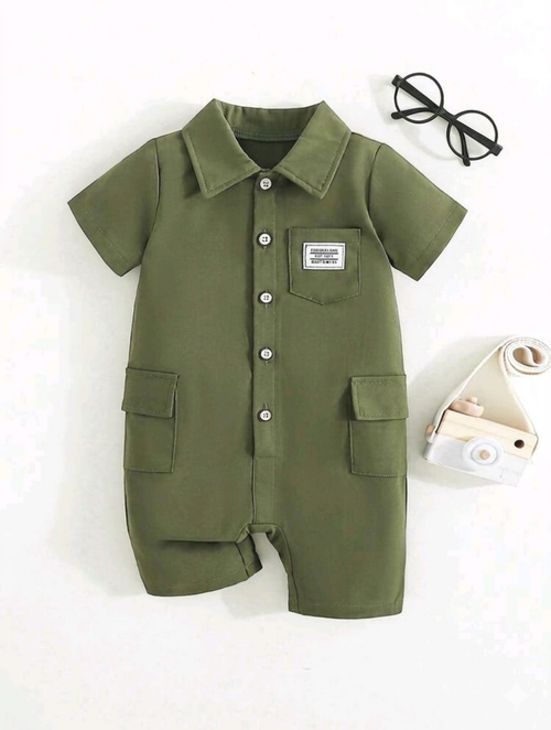 Terom-Little Boy Jumpsuit-Green