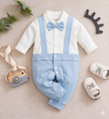 Terom-Little Gentleman Bow-Tie Polo Romper