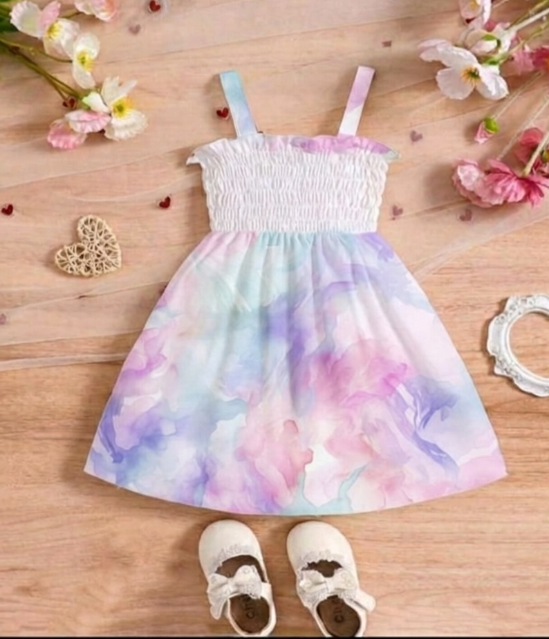 Terom-Fairytale Sky Tiered Summer Dress