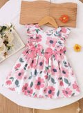 Terom-Baby Girl Bow Floral Dress
