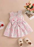 Terom-Flutter-Sleeve Bow Accent Dress