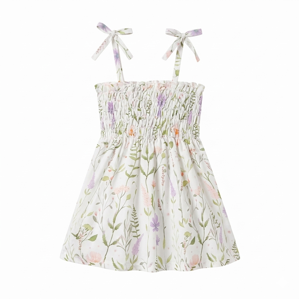 Terom-Sweet Peony Strap Dress