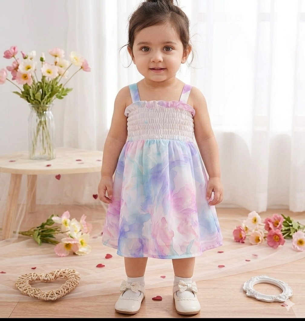 Terom-Fairytale Sky Tiered Summer Dress