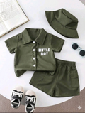 Terom-Little Gentleman Shirt Set-Green