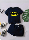 Terom-Batman Shirt Set-Blue