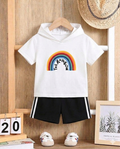 Terom-The Rainbow Shirt Set-White